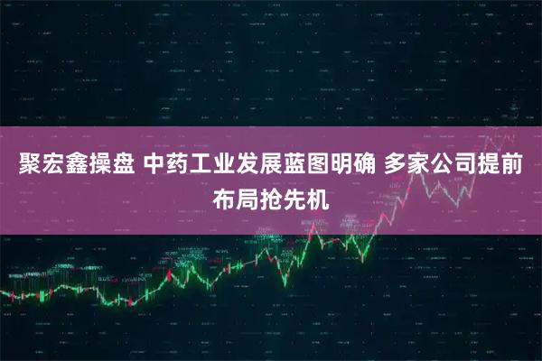 聚宏鑫操盘 中药工业发展蓝图明确 多家公司提前布局抢先机